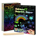 Dazzling Scratch Painting Kit - Parent-Child Interactive DIY Craft Toy with Note Cards