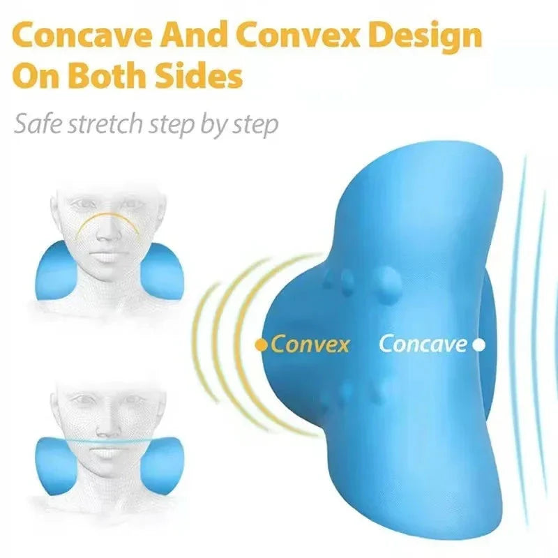 Neck Stretcher & Cervical Traction Massager Pillow for Shoulder & Spine Relief